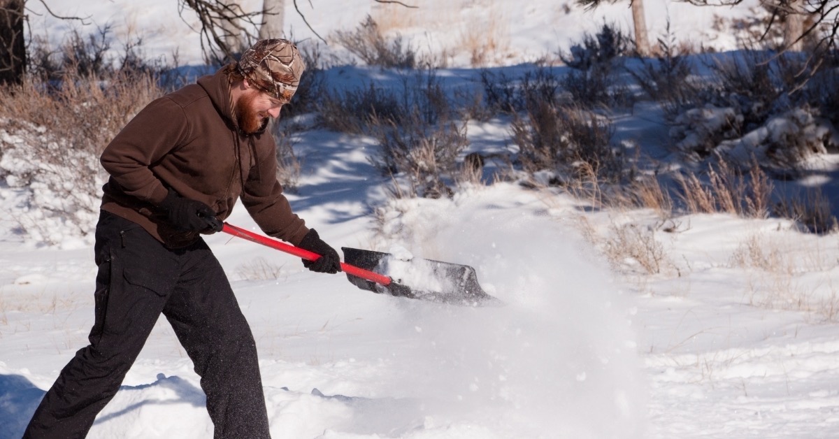 Man Shoveling Snow
